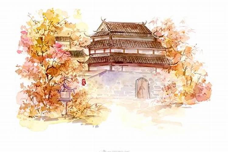 古建筑插画素材中国古桥怎么画