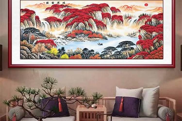 荷花鲤鱼图挂在哪里好？