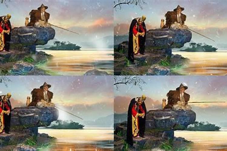 详解:姜太公钓鱼风水摆件寓意