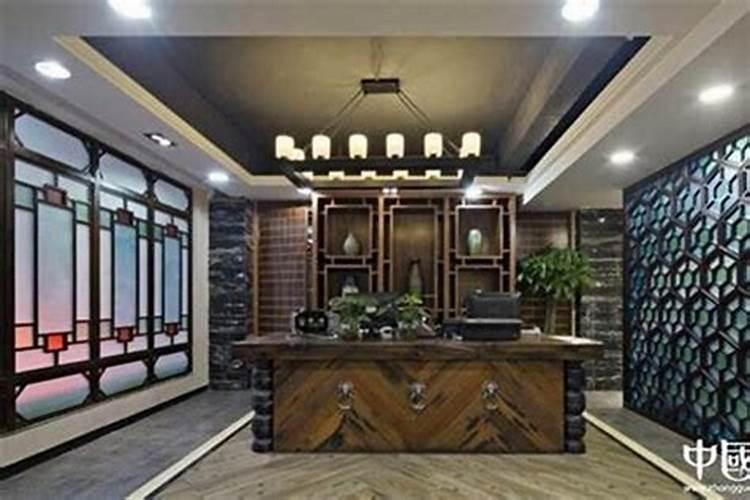 理发店收款台后面挂什么招财吉祥
