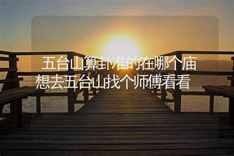五台山师傅看的准么