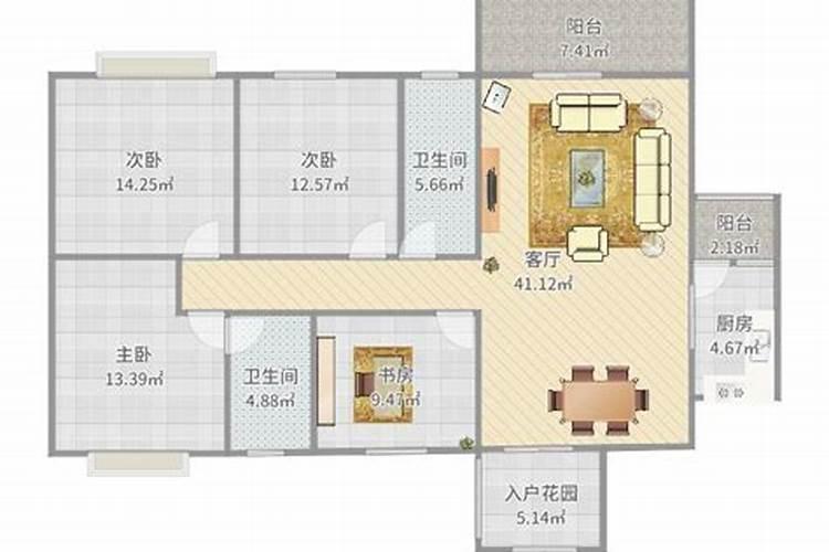 两室两厅房子户型风水,