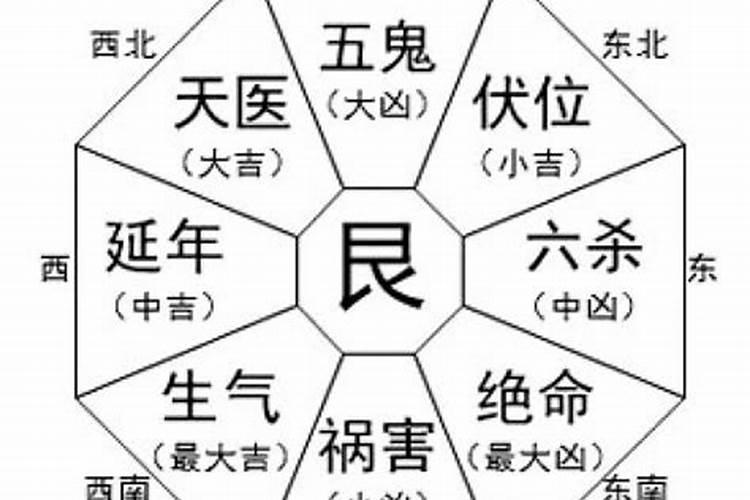 五鬼 六煞 天医 绝命 祸害 延年 生气 的五行属性分别是什么？