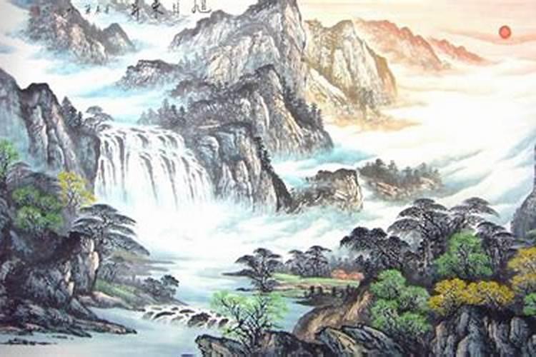 家里挂瀑布山水画破财为什么什么属相不能挂山水画会破财