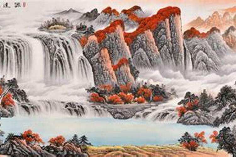 客厅挂山水画有什么讲究,挡煞迎福就这样装饰