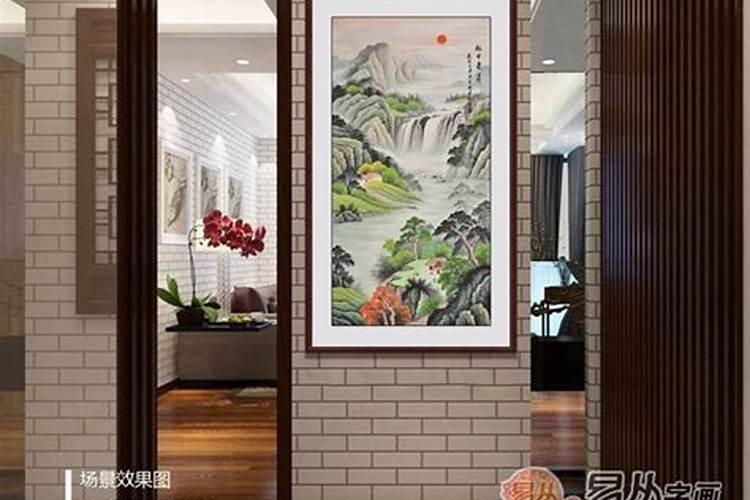 走廊东墙玄关不能放带水的应该放什么玄关画好？
