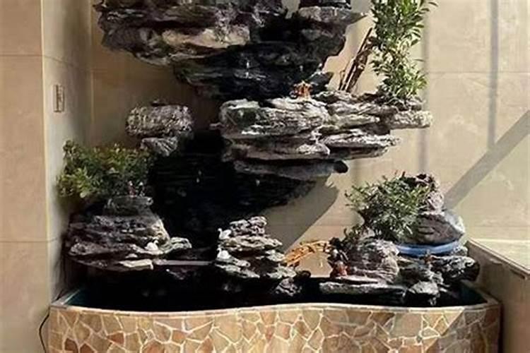 公司假山喷泉摆放风水
