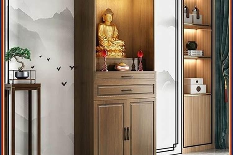 请问大师这个柜子顶层能放观音图像吗？