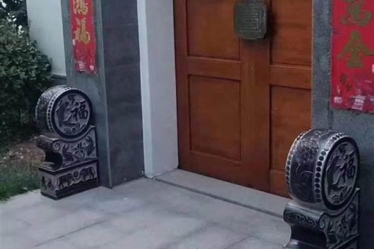石雕门墩石:青石石鼓摆放有什么讲究？