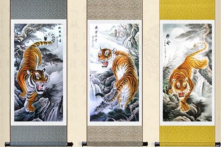 玄关挂虎画好不好