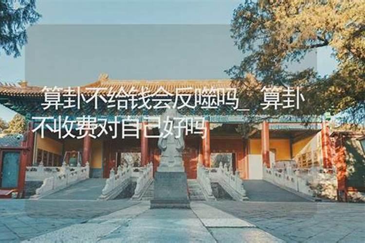 算命不收钱好吗？