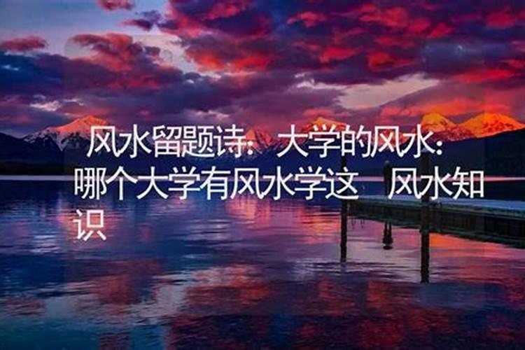 哪个学校有风水？